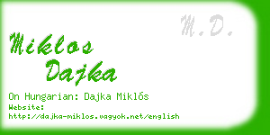 miklos dajka business card